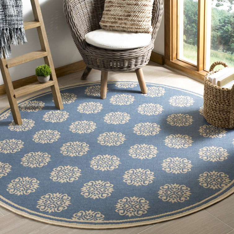 Burnell Linden 100 Performance Geometric Indoor/Outdoor Area Rug