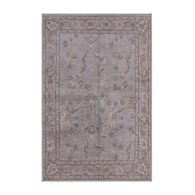 Tapis oriental gris Malkhas, Rectangle 7 pi x 9 pi