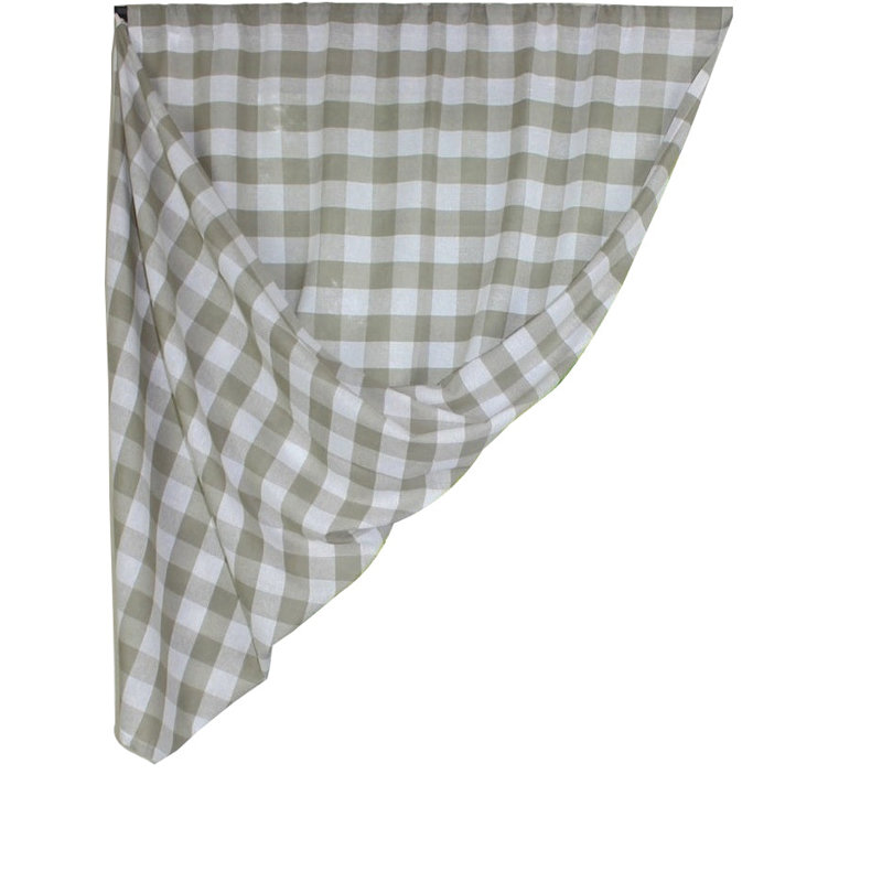Rideau occultant en coton Abruscato, Noir / blanc, 40 po x 45 po