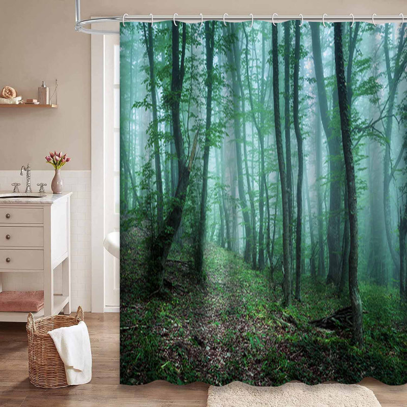 Rideau de douche Trail Wood Forest, L 72 po x l 72 po