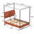 Upholstered Metal Canopy Bed-862300150-856990016