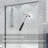 Sliding Framed Shower Door In Matte Black With Clear Glass-121654903