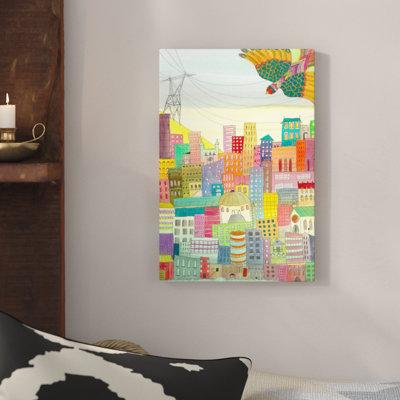 Ma ville, peinture sur toile