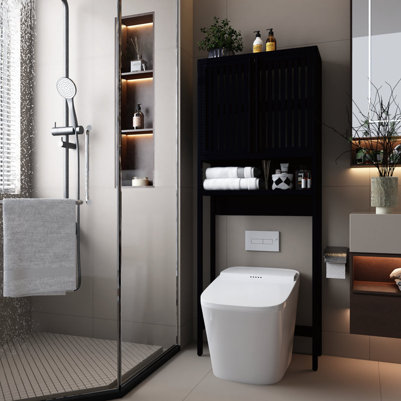 Support de rangement noir pour toilette et salle de bain | Idée de cadeau