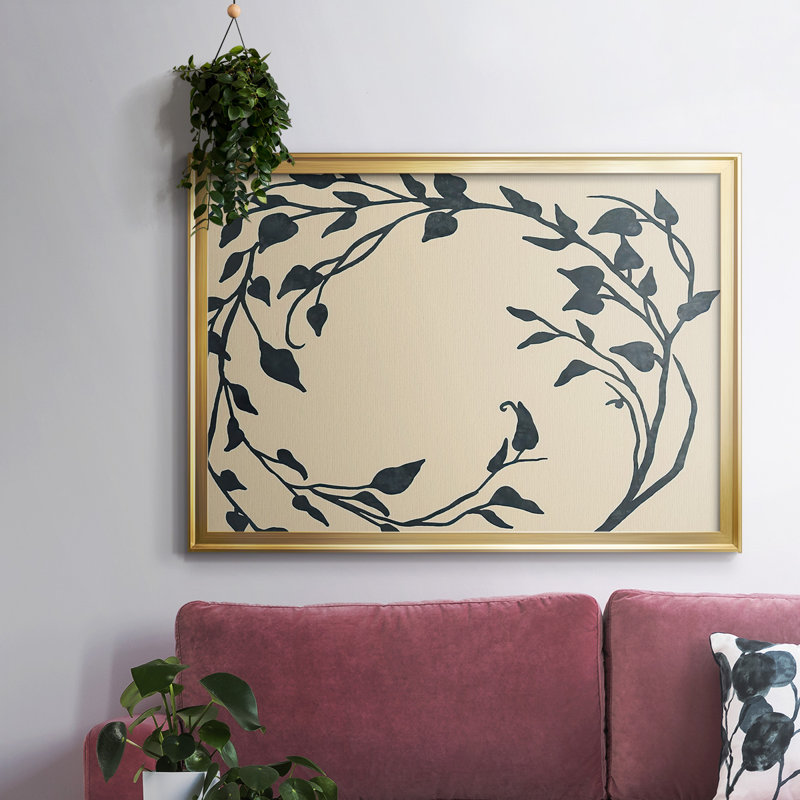 «Tendril Swirl I», reproduction sur toile, Or, H 14 po x l 20 po x P 1,5 po