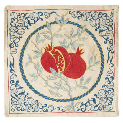 Traditional Cushion Cover Made of Silk. Embroidered Pillow. New Throw Pillow.
