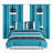 King Size 9-Piece Teal & Black Swirl Pattern Bedding & Curtain Set (King) - Quilted Microfiber Bedspread + Sheer Drapes-121273356