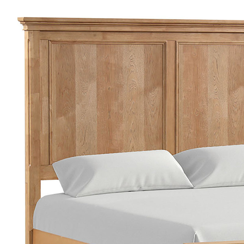 Queen Bed, Natural Oak, Queen