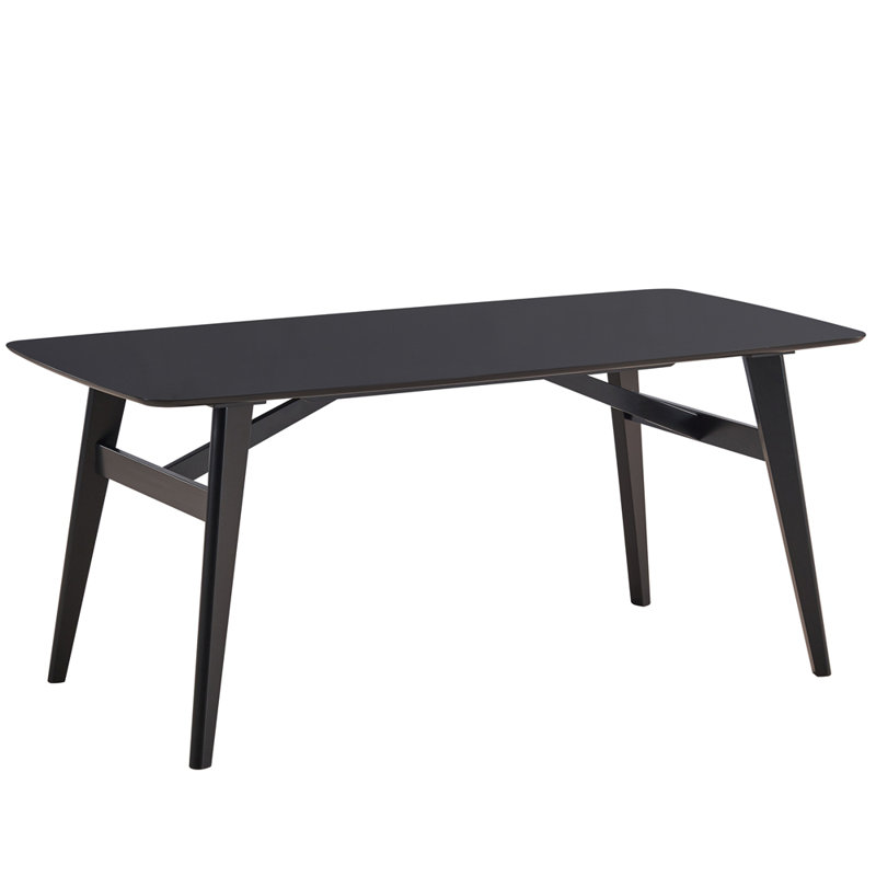 Table de salle à manger de style contemporain à finition noire