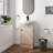 18" Free Standing Single Bathroom Vanity with Ceramic Top, Floor Standing Bathroom Vanity With 1 Door, 1 Adjustable Shelf