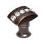 Caché rectangle knob with flared foot with center of 5 rivoli Swarovski Clear Crystalsin Chalice-2063308105