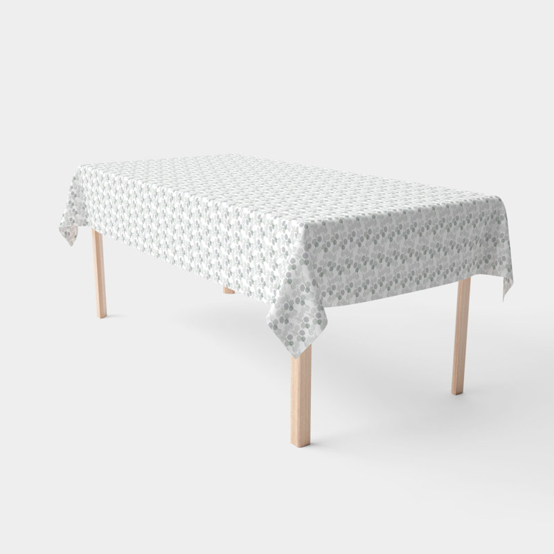 Rectangular Tablecloth, 100% Cotton, 52X104", Monochrome Branches, 84" L x 60" W