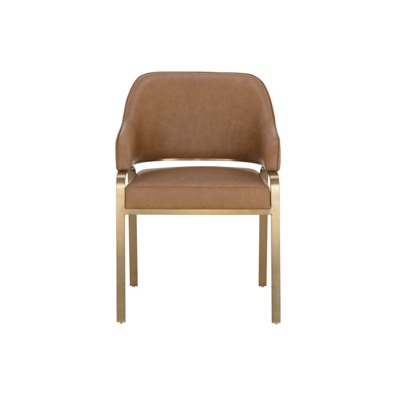 Fauteuil en similicuir H 19 po Affinia, Brun