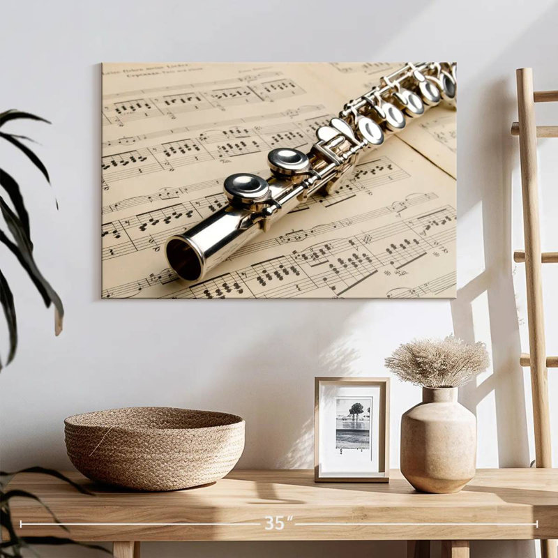 Abarca Sheet Music Flute, 16" H x 24" W