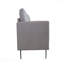 Chaise d'appoint gris clair avec pieds en métal pour les salons confortables