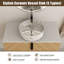  Ensemble de meuble-lavabo simple 36 po avec plateau en pierre et lavabo vasque en céramique Caldicot-589642922-596164147