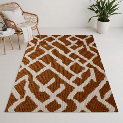 Tapis intérieur et extérieur beige Trellis