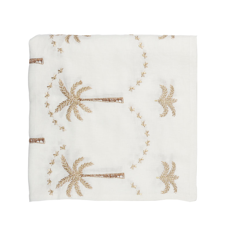 Palm Embroidered Tablecloth