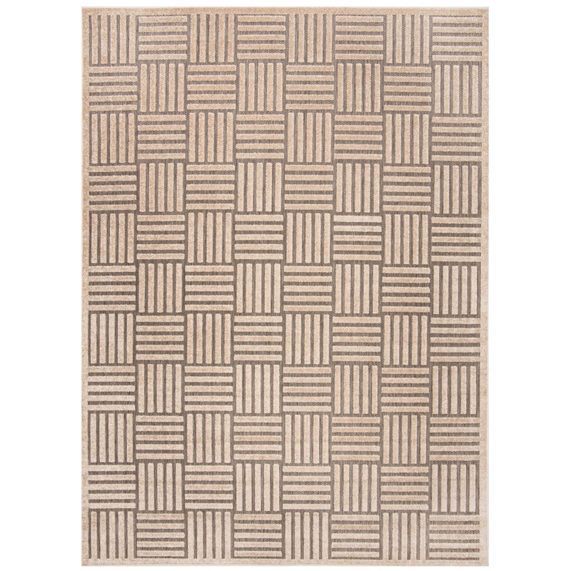Tapis performance à carreaux Zaniyah, Rectangle 6 pi 7 po x 9 pi 6 po