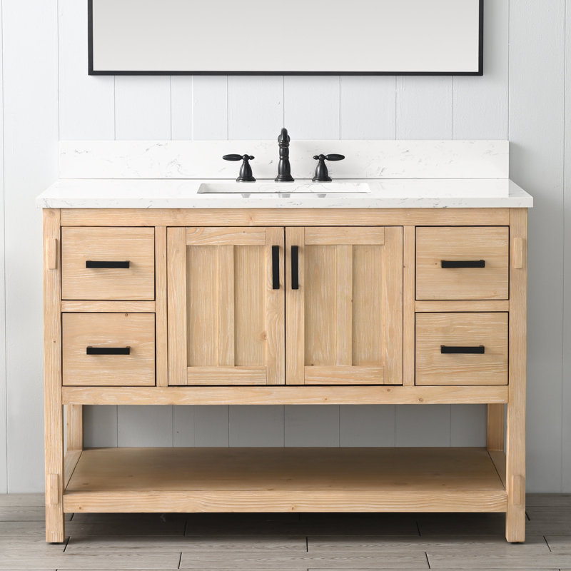 Marissa 48" Freestanding Single Bathroom Vanity with Engineered Stone Top