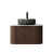 Transparent Black Sink/Dark Walnut Base est en rupture de stock
