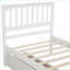 Lit plateforme simple en pin avec 2 tiroirs - blanc / gris, sans sommier