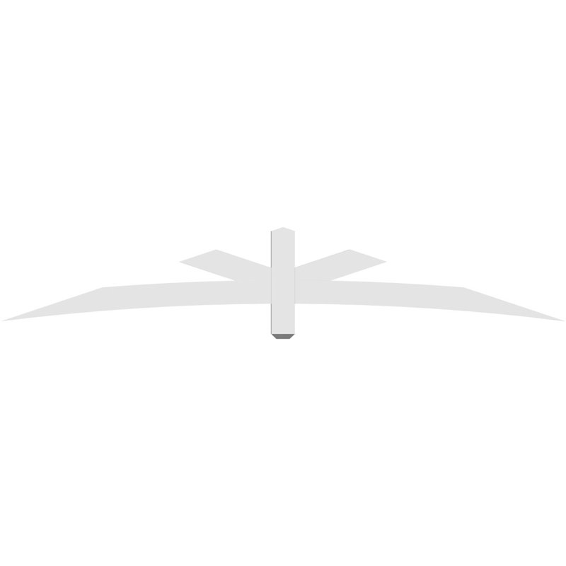 Support de pignon Alberta Alberta, H 25 po x l 60 po (pas: 10/12), P 2 po x F 4 po, PVC