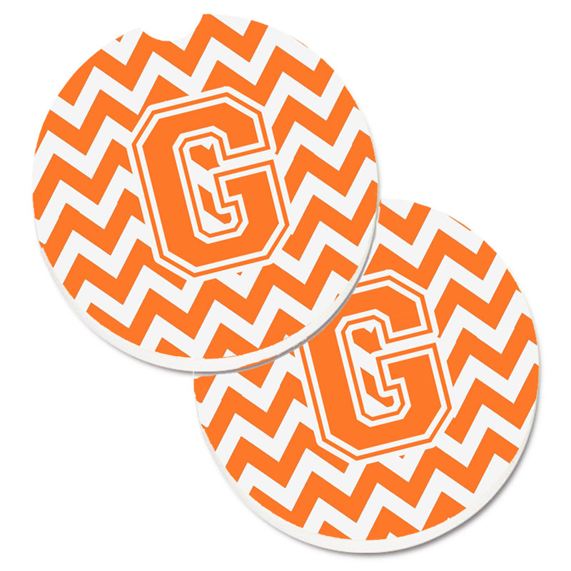 Sous-verre pour voiture, G, Orange / blanc