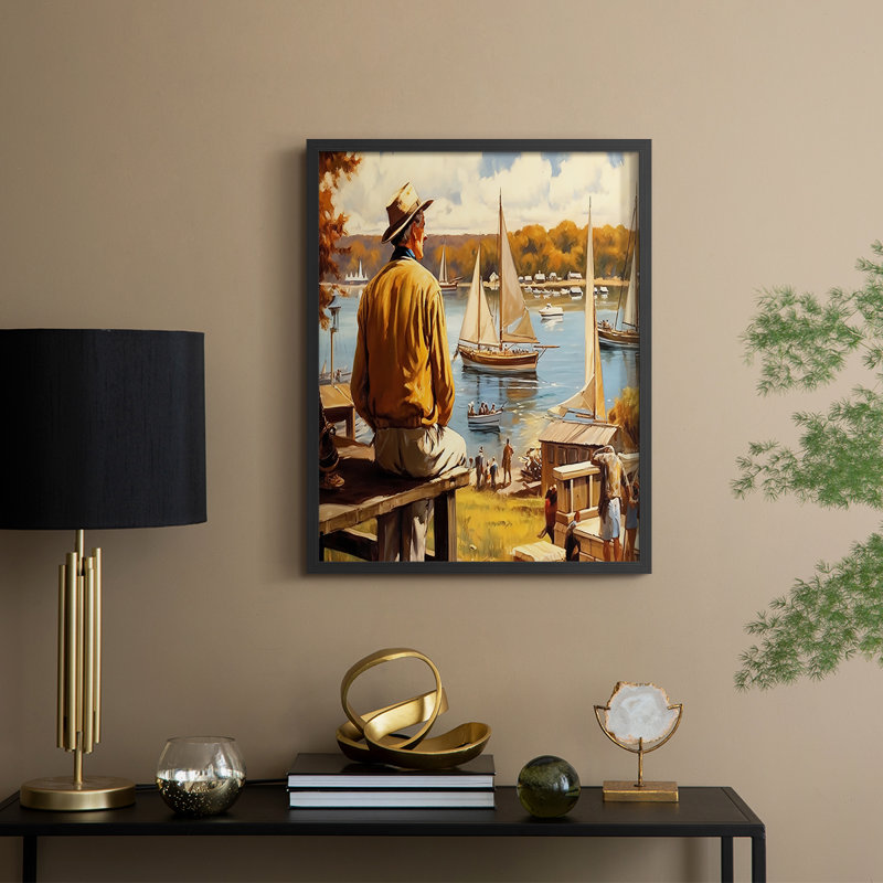 Série NAUTICAL DCVI - reproduction encadrée de qualité supérieure - prête à être accrochée - aucun clou requis