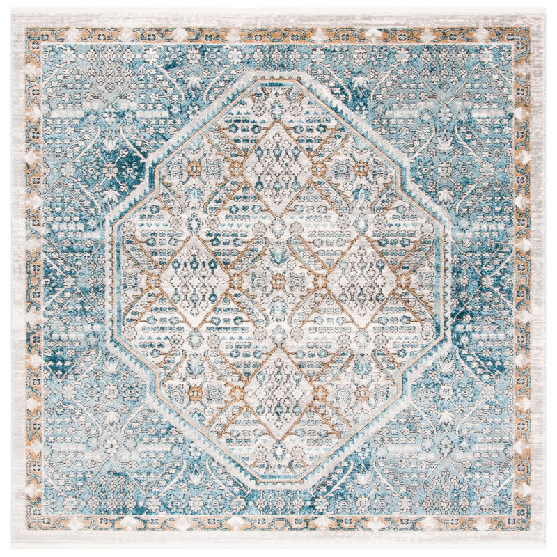 Rackerby Performance Oriental Rug, Square 6'7"
