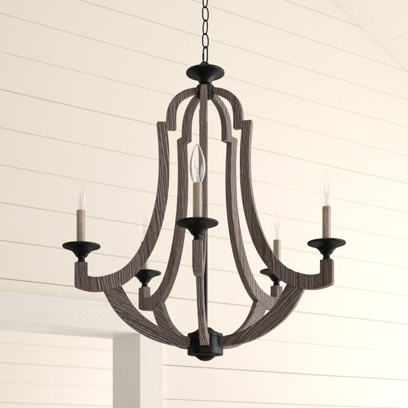 Lustre empire à 5 lumières de style bougie Cromaghs