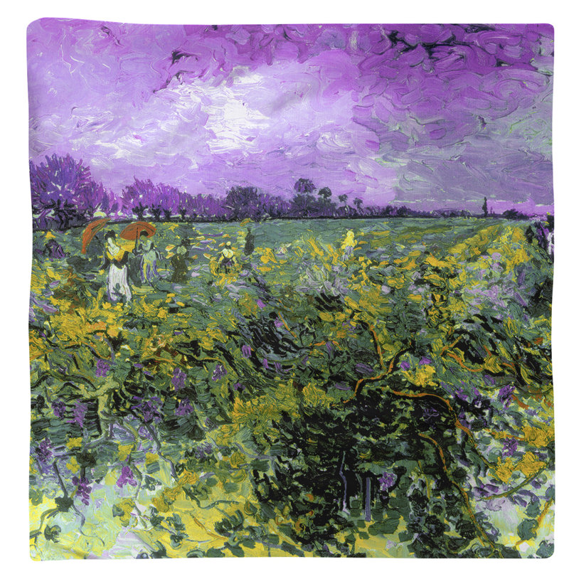 Serviette de coton 10" vineyard Vincent Van Gogh, Mauve