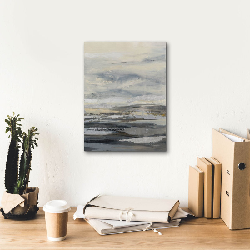 «Silver Sand 1» par Silvia Vassileva, art mural sur toile, H 16 po x l 12 po