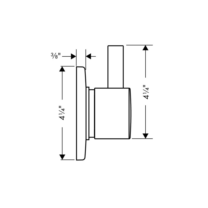 Ecostat Modern Pressure Shower Faucet Trim, Matte White