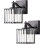 Ensemble de 2 appliques murales noires pour salle de bain avec abat-jour en cristal pour éclairage de miroir, lampe d'intérieur câblée pour chambre à coucher