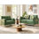 George 2-Piece Modern Tufted Chenille Living Room Set with Storage Pockets