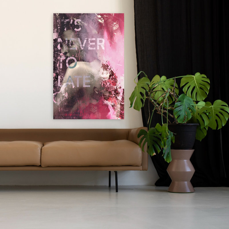 «It's Never Too Late Abstract», art urbain contemporain, H 48 po x l 32 po