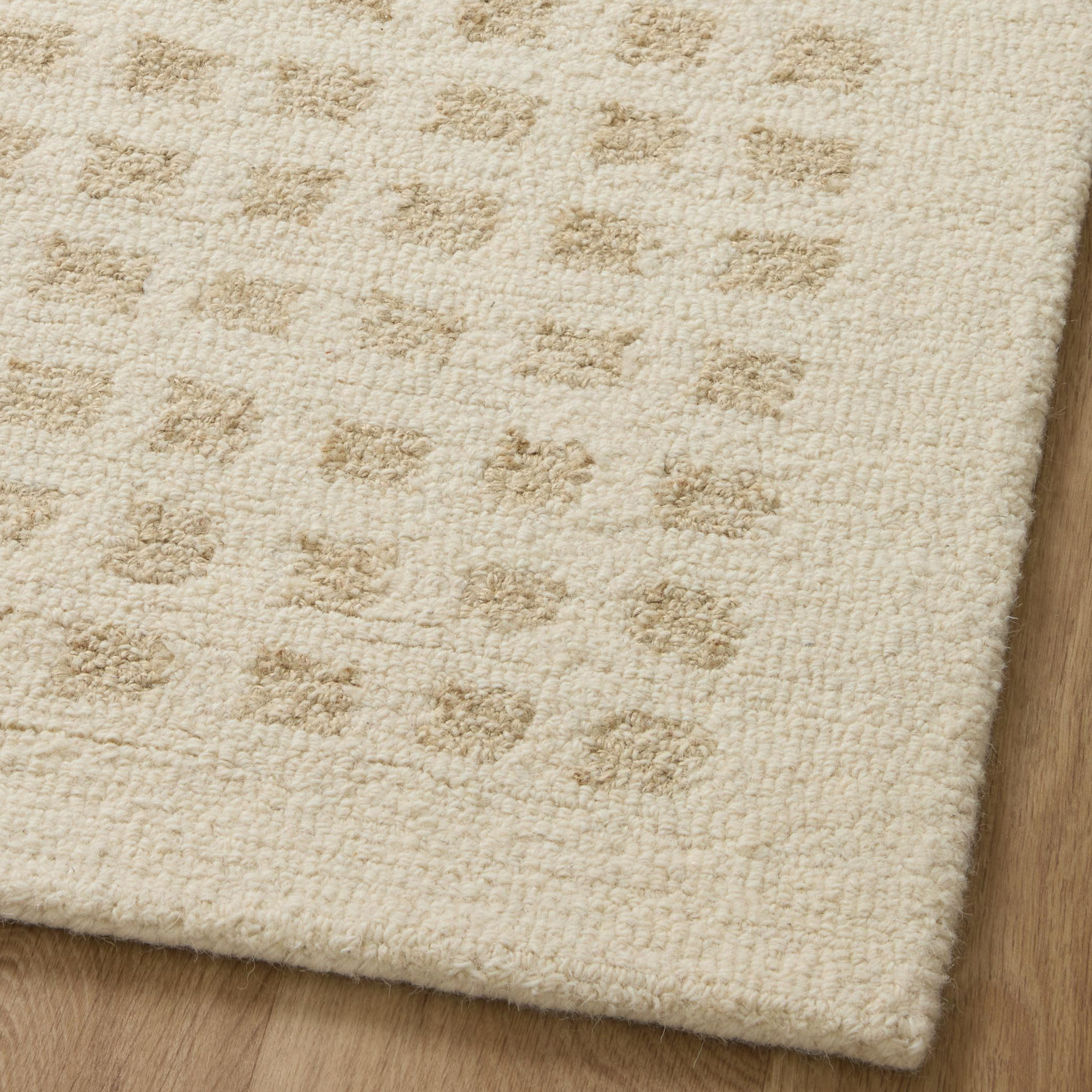 Chris Loves Julia x Loloi Polly Handmade Ivory/Natural Rug, Rectangle 9'3" x 13'