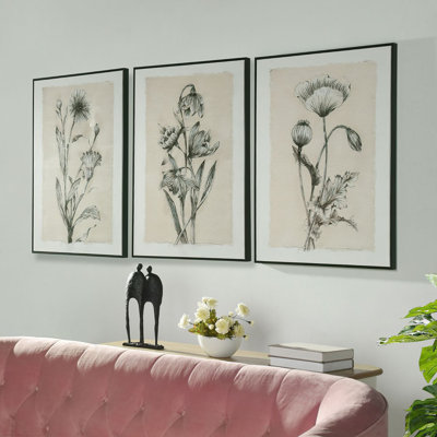 Hand painted Canvas Wall Art - Flowers - 30" x 39"