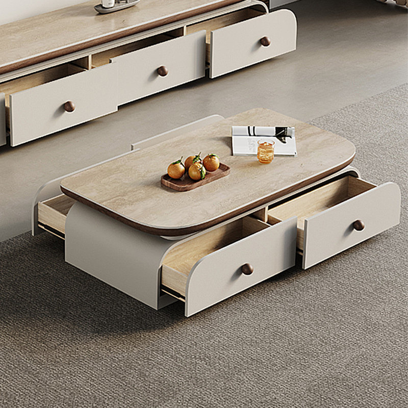 Table basse moderne de style français avec rangement simple