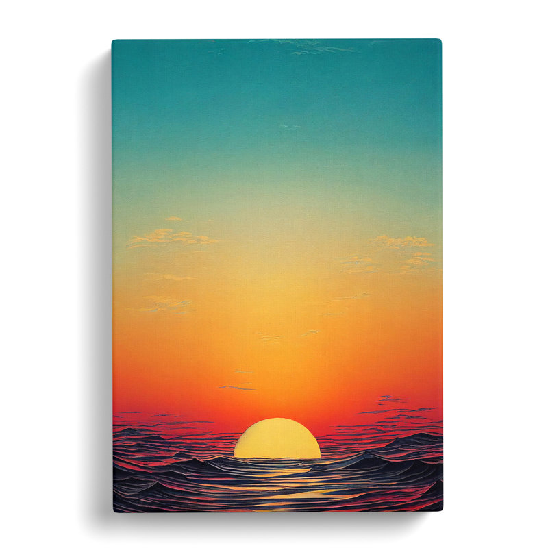 Serene Japanese Sunset Vol.2 - Wrapped Canvas, 50cm H x 35cm W x 3cm D