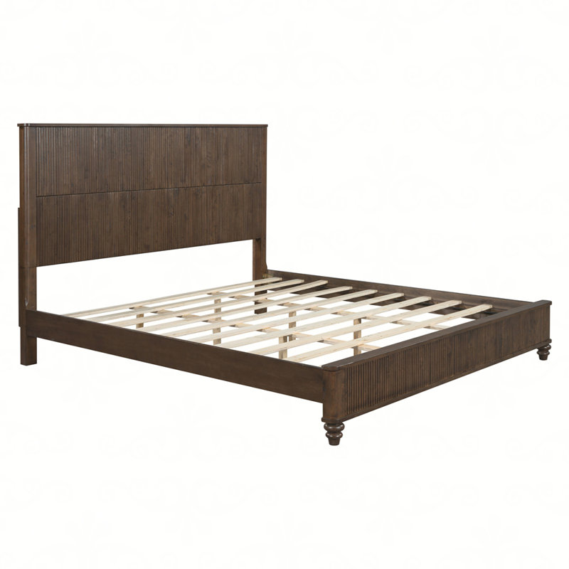 Cadre de lit en bois massif, cadre de lit plateforme très grand avec tête de lit, grand lit en bois naturel, aucun sommier nécessaire