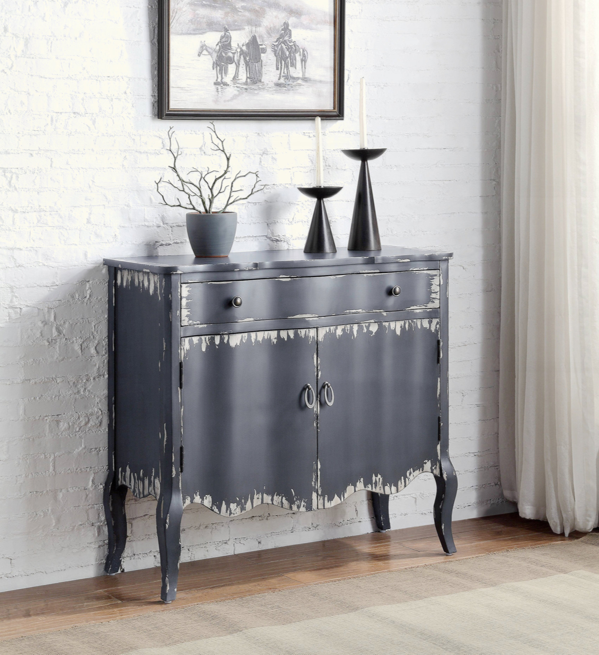 One Allium Way Exquisite Antique Console Cabinet With Versatile Storage ...