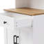 Armoire de rangement à 5 niveaux Farmhouse, pieds en bois massif avec tablettes réglables, tiroir et ensemble anti-basculement - multi-usage pour la cuisine, le salon (bibliothèque / garde-manger / tablette à plantes)-368973993