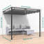 2 Size Metal Pergola Wall Mounted Pergola with Retractable Roof Canopy