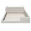 Lit plateforme tapissier avec 2 lampes de lecture