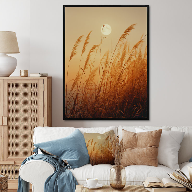 Lune, récolte de miel, paysage de rêve I, Cadre flottant noir, H 44 po x l 34 po