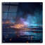  «Cosmic Ocean» par Ann Klee, art mural en verre acrylique, 24 po x 24 po