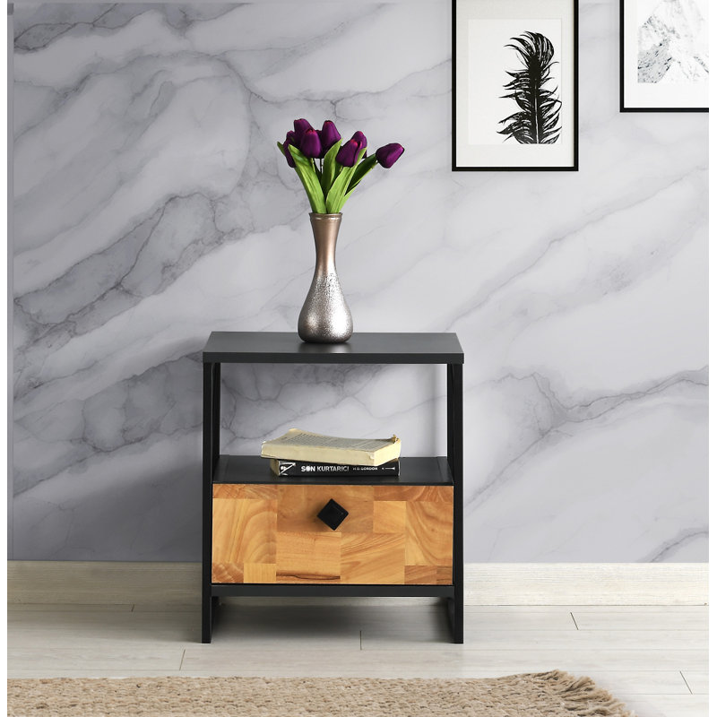 Jair 45cm W Manufactured Wood Bedside Table
