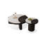 Ensemble de tables basses rondes en fritté noir et bois manufacturé noir-129691236